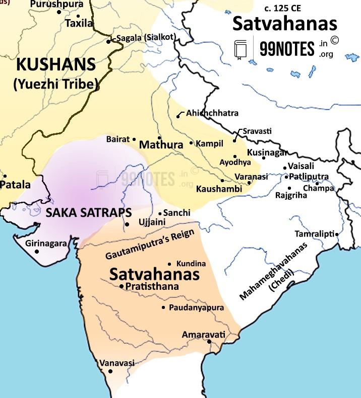 Satavahana Dynasty Map