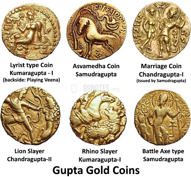 Gupta Gold Coins - Golden Age Of India Upsc Notes
