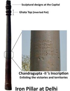 Iron Pillar At Delhi - Chandragupta-2Nd Inscirption