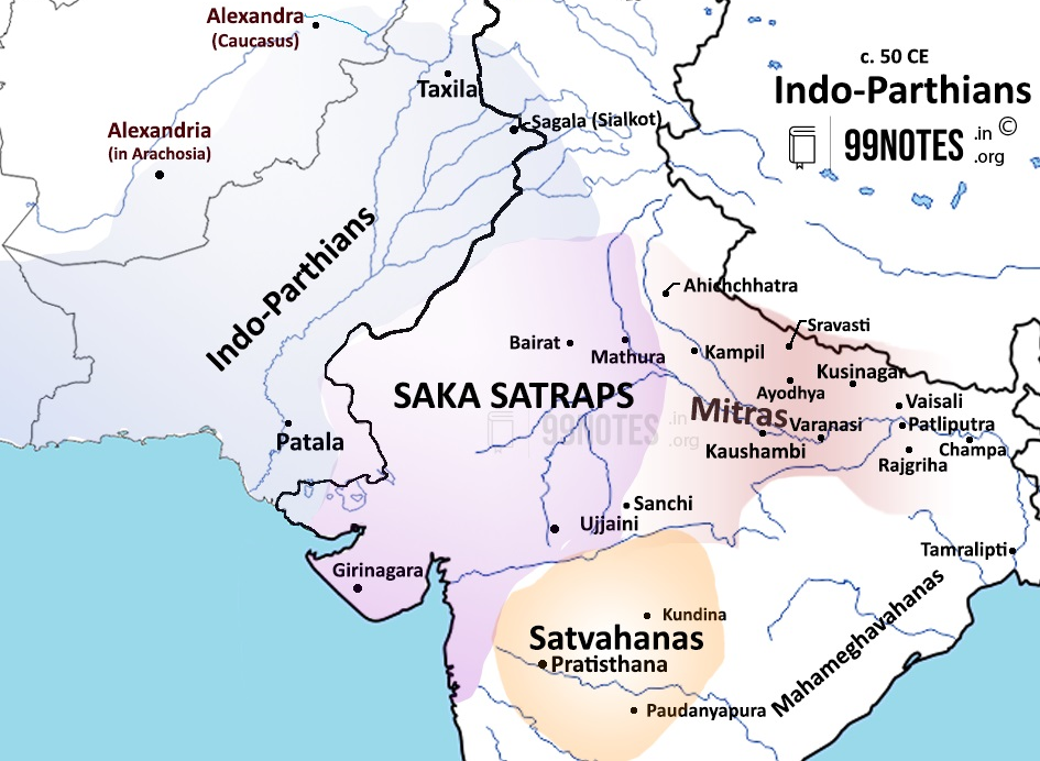 Indo-Parthians Region -Map
