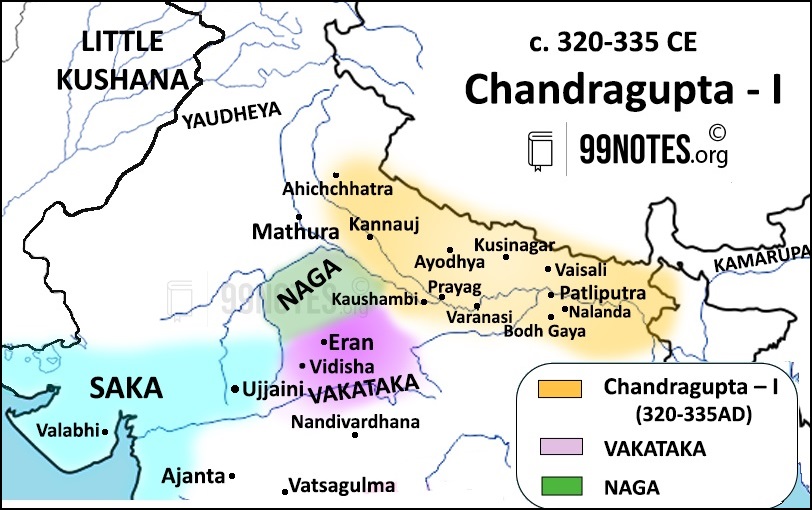 Gupta Empire During Chandra Gupta 1St - Gupta Dynasty Upsc Notes