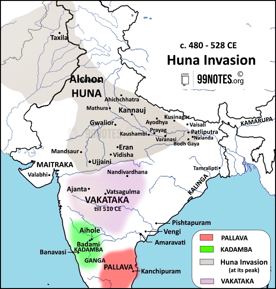 Huna Invasion Map