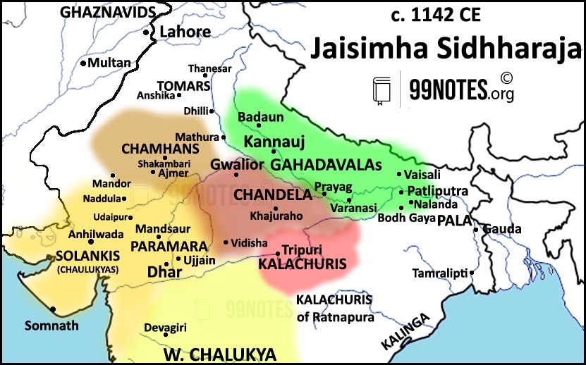 Jaisimha Sidharaja Map