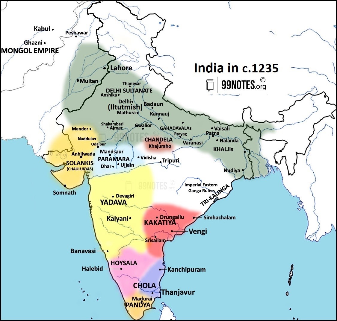 South India Map Before Delhi Sultanate’s Invasion