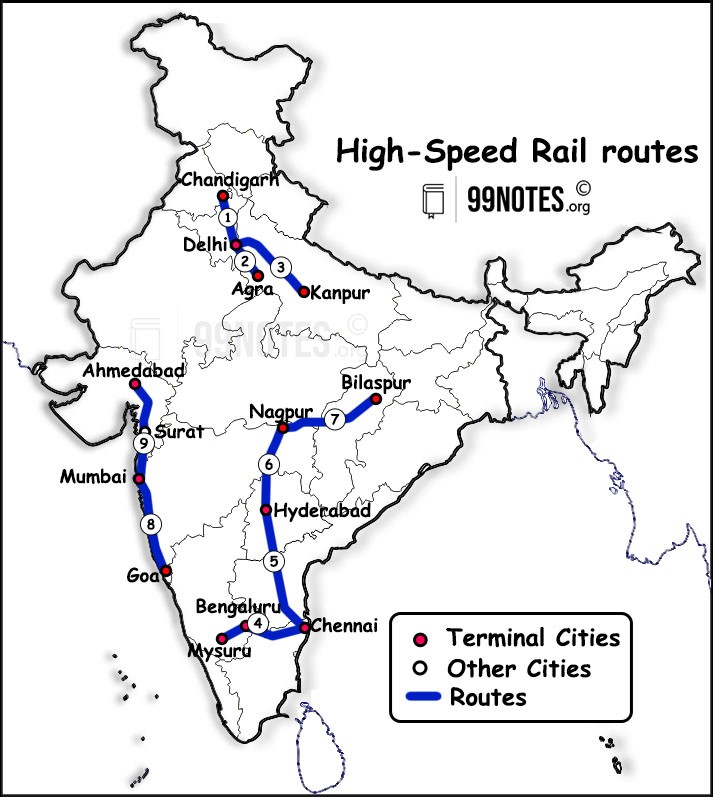 High Speed Rail Routes