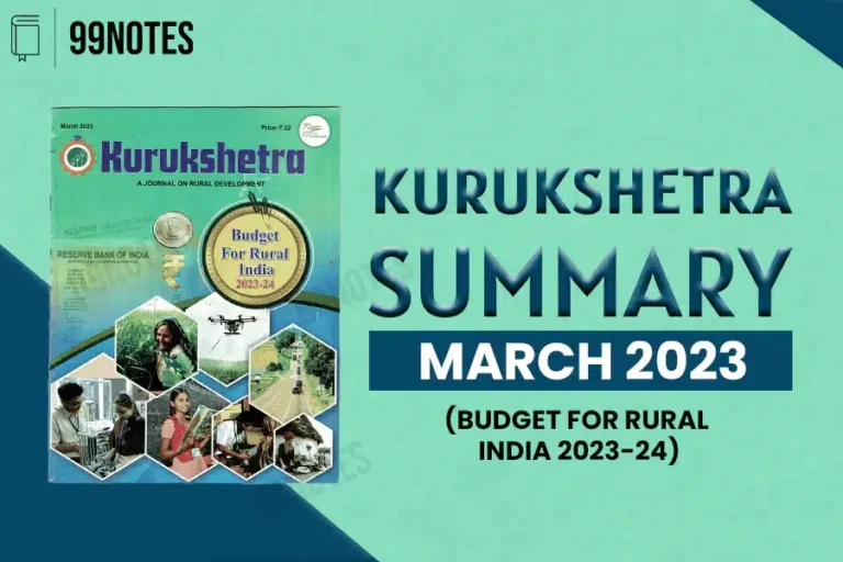 Kurukshetra March 2023 Summary | Explained Point-Wise