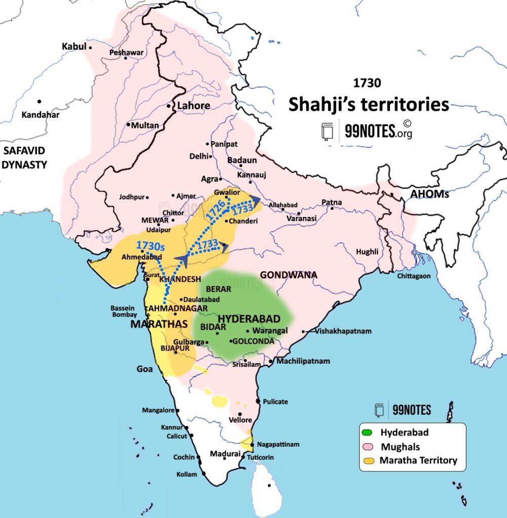 Shahji'S Territories Map-1730