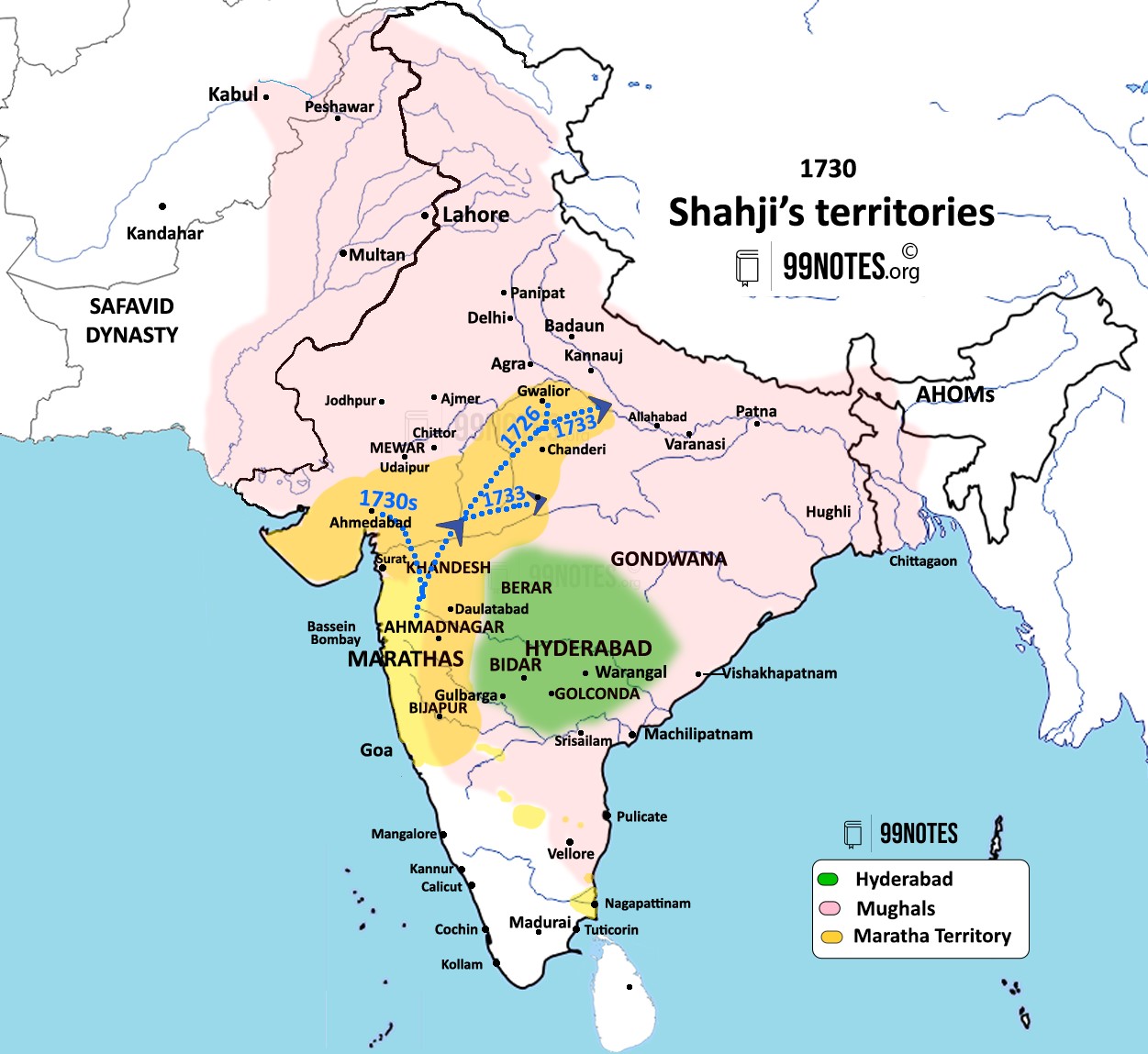 Shahji'S Territories: Maratha Empire