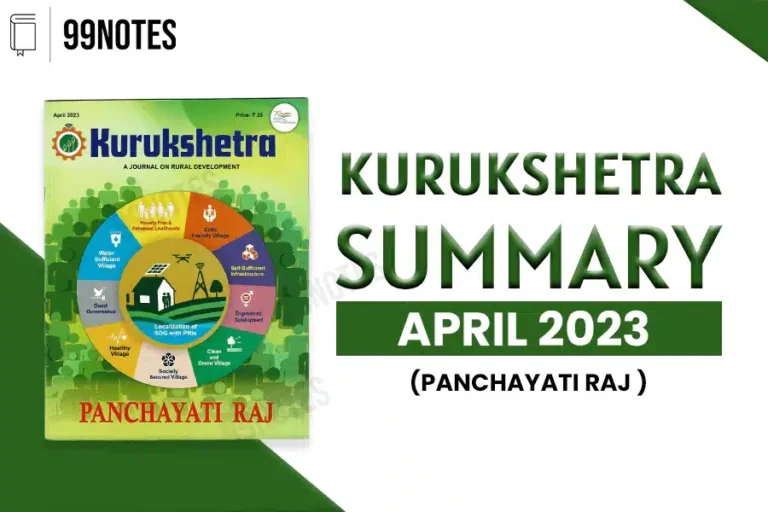 Everything You Need To Know About Kurukshetra Summary April 2023 : Panchayati Raj
