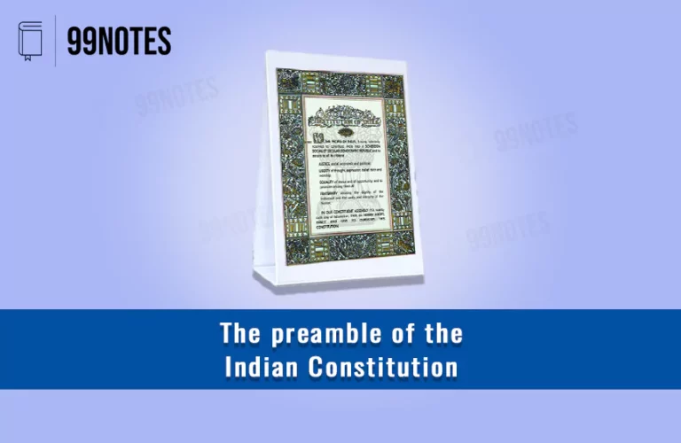 The Preamble Of The Indian Constitution Notes Summary Upsc