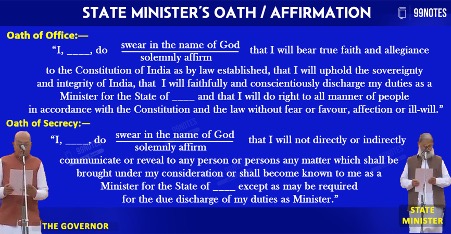 State Minister'S Oath And Affirmation