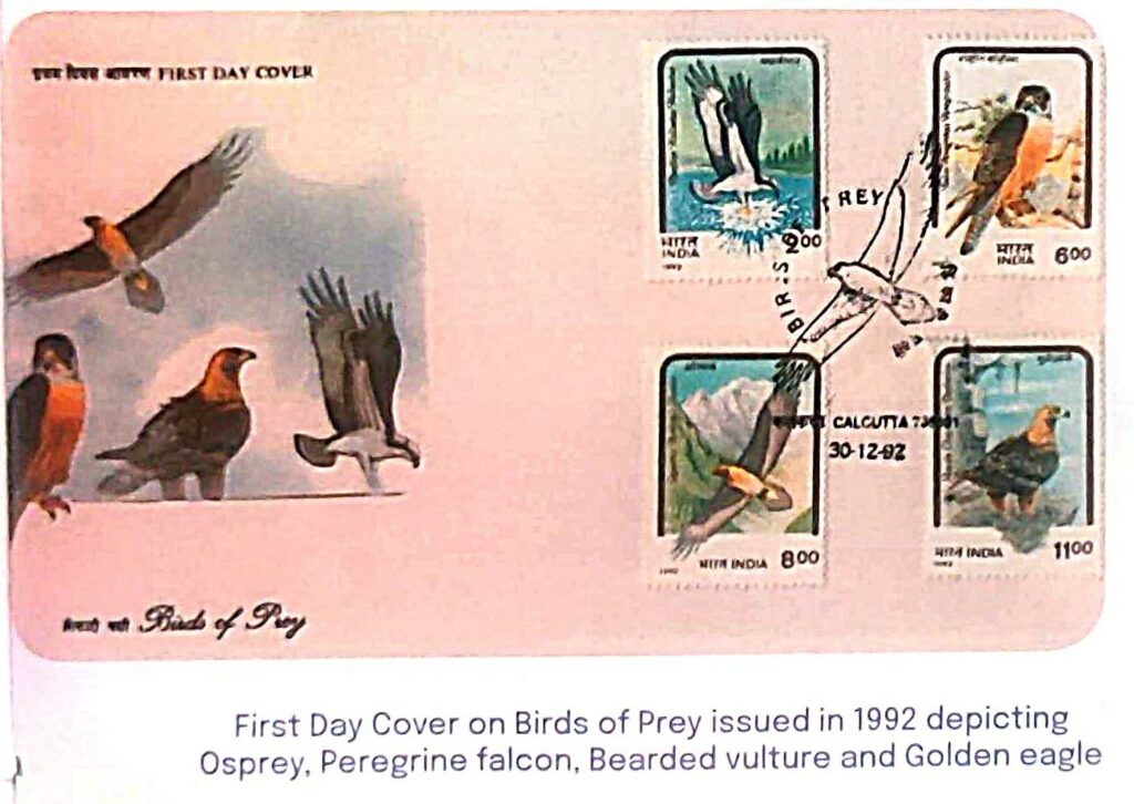 First Day Cover On Birds Of Prey Issued In 1992 Depicting Ospery, Peregrine Falcon, Bearded Vulture And Golden Eagle